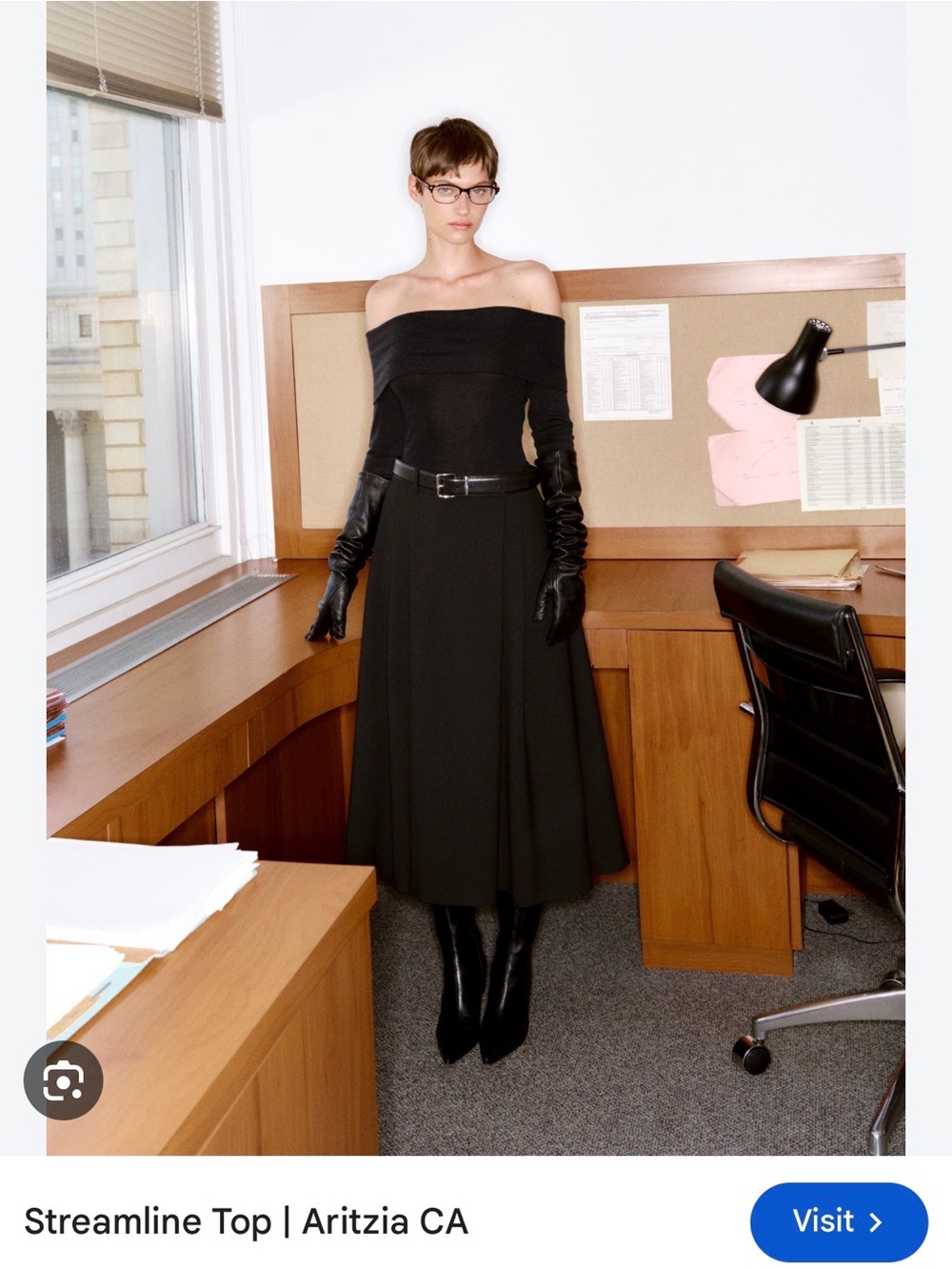 Aritizia Black Off-the-Shoulder Top